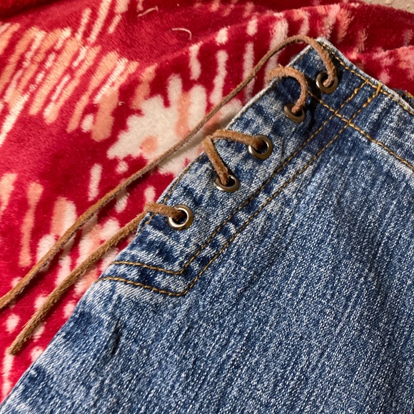 Zana Di Laced Up Bootcut Jeans Early 2000s Fashion - Picture 5 of 8